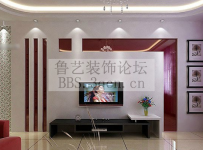 红色主题系列六   红色简约电视墙